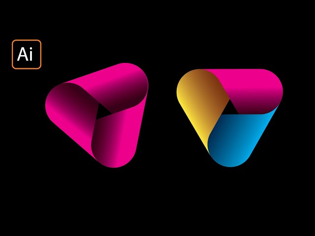 3D Swirl logo design in Illustrator Logo designing in Illustrator  Adobe Illustrator tutorial