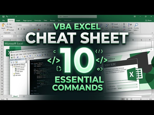 VBA Excel Cheat Sheet | 10 Essential VBA Commands for Beginners