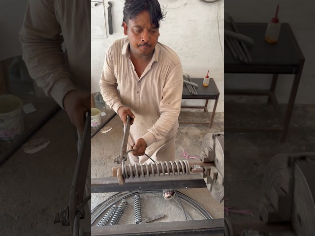 Watch Steel Wire Turn Into a Spring in Just 20 Seconds #satisfying #shorts #diy