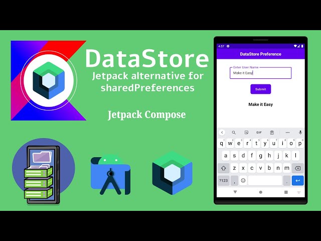 Shared Preferences Data Store using MVVM Architecture in Jetpack Compose | Android | Make it Easy