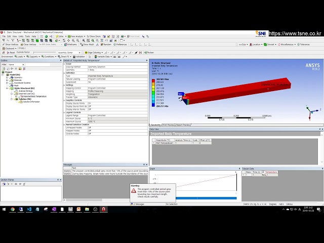 Ansys Mechanical_Mapping a temperature result of Fluent using the External Data System