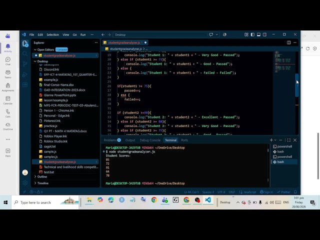 Video Demostration on HOW TO CODE A SIMPLE JAVASCRIPT