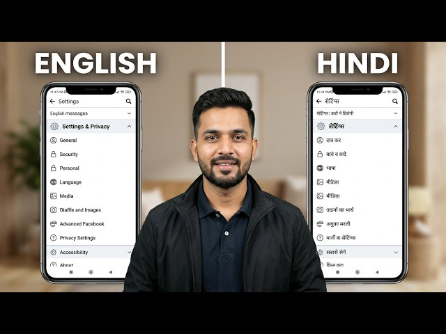 Facebook ko Hindi mein kaise karen || how to change language in facebook language change kaise kare