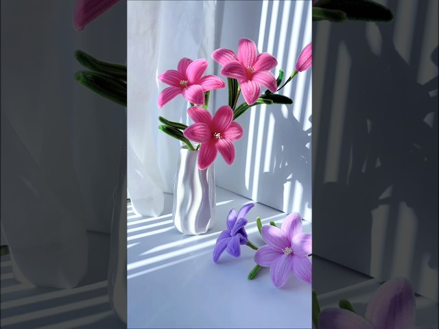 Make This Stunning Pipe Cleaner Flower Decor #diy #diyflower #flower #pipecleanercrafts #diyproject