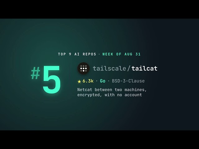 Top 9 AI GitHub Repos This Week — Week of Aug 31