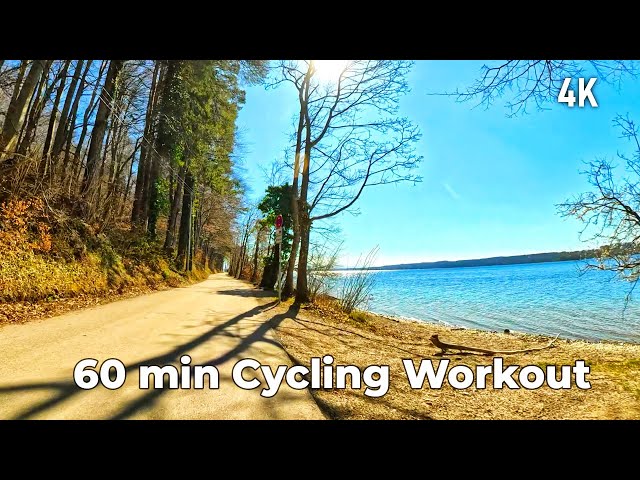 Fast Gravel Ride Along Starnbergersee 🚴 | 1 Hour Scenic Sprint with Natural Sounds | 4K