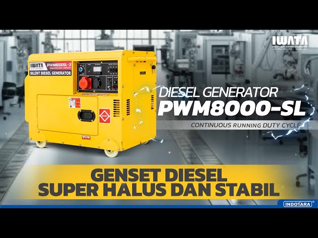 GENSET DIESEL SUPER HALUS DAN STABIL - IWATA PWM8000-SL 3 PHASE