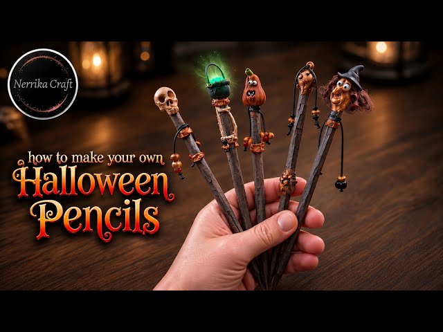 I Turned Old Pencils into Halloween Magic!Easy DIY: Spooky