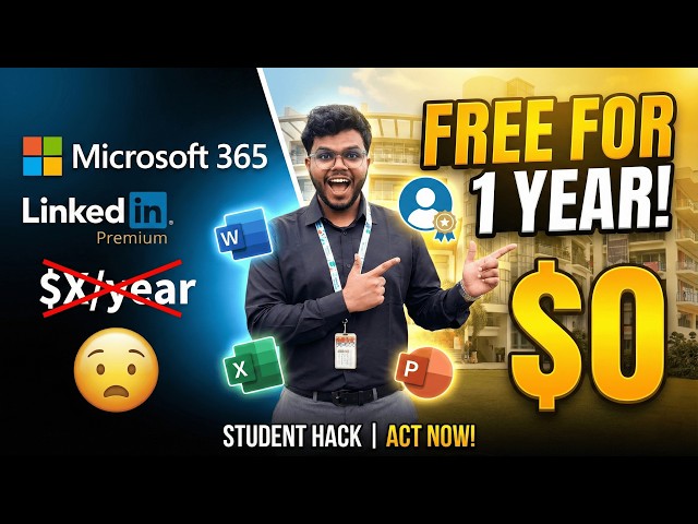 Stop Paying! Get 1 Year LinkedIn Premium & Microsoft 365 FREE (2026 Guide) | STUDENT HACK