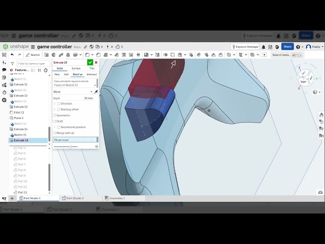 Games Controller pt.6 - Trigger Cover (Onshape Tutorial)