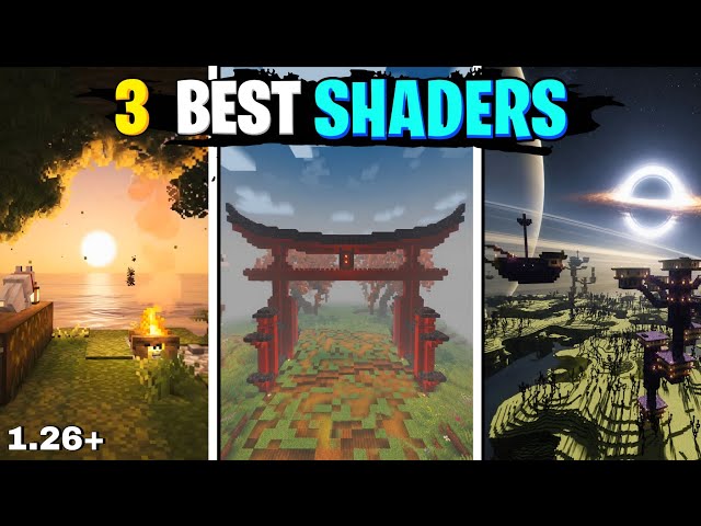 "3 Best Shaders" For Minecraft PE 1.26+ 😍 || Best Shaders For MCPE (Low End Device) ✨