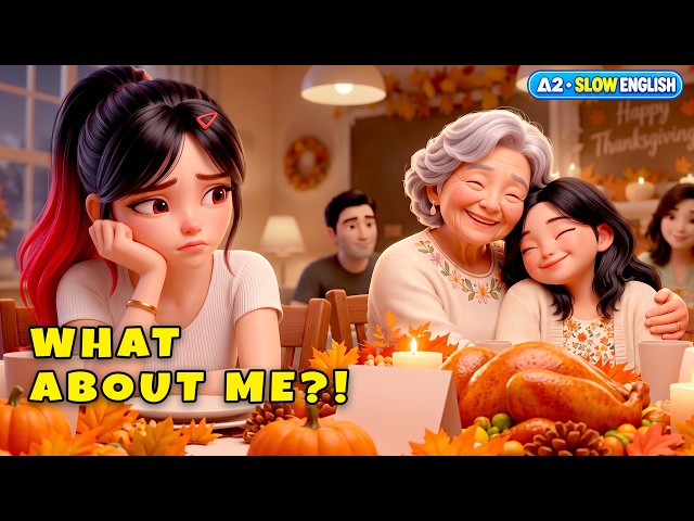 Why Did She Feel So LEFT OUT at Thanksgiving? | Slow English Listening Story (A2 Level)