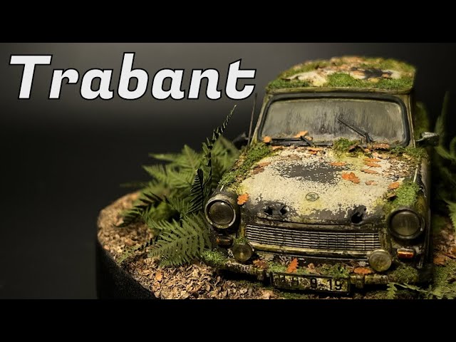 Abandoned In The Forest - Trabant Model Kit From AK Interactive - Diorama Build