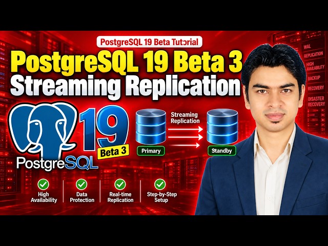 PostgreSQL 19 Beta 3 Streaming Replication | Step-by-Step HA Setup on Ubuntu 24.04 #postgresql #dba