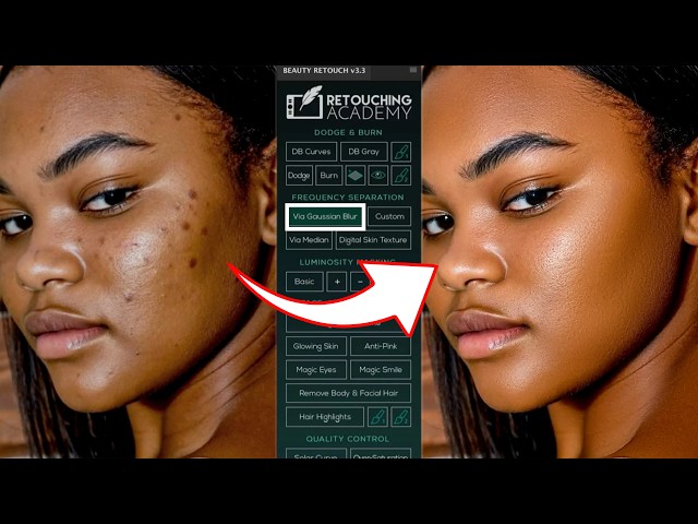 How to Smooth Skin With Retouching Academy Photoshop Plugins | Frequency Separation Tutorial