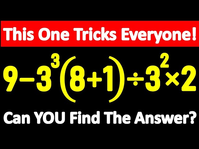 Almost Everyone FAILS This Tricky Math Challenge! Will You Get It Right? 🧠🔥