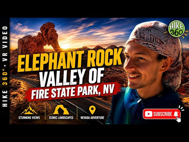 Hiking to Elephant Rock Valley of Fire State Park, NV (Hike 360° VR Video)