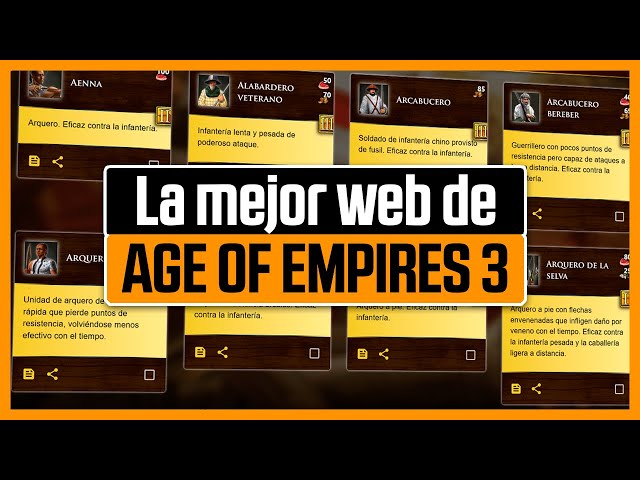 ⭐ La MEJOR web para AGE OF EMPIRES 3 (y también Aoe2 y Aoe4)
