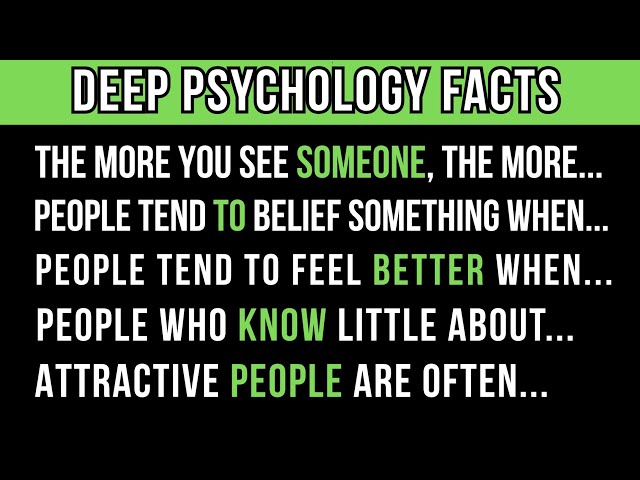 60 Deep Psychology Facts About Human Behavior| Mind Blowing Psychology Facts 