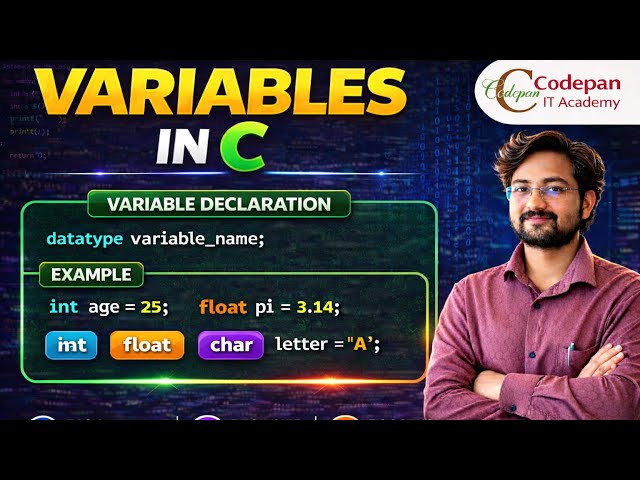 C Programming Variables in Marathi | Variable म्हणजे काय? (Beginner Tutorial) | Codepan IT Academy