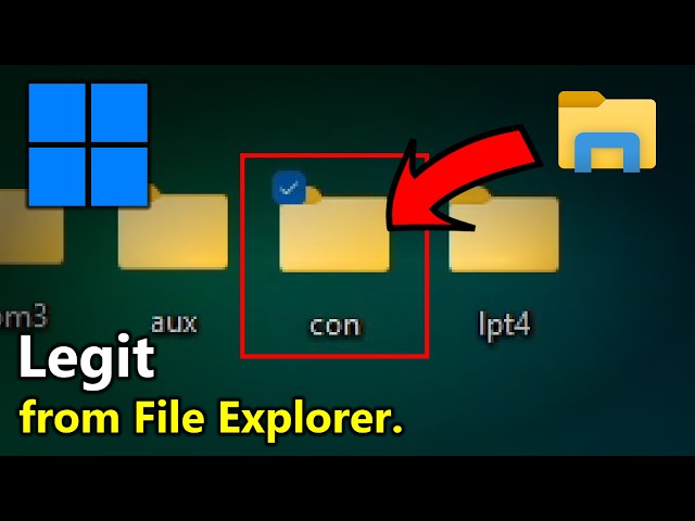 Creating a "CON" folder Normally in Windows 11