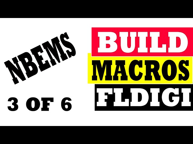 Macros in FLDIGI :: NBEMS 3 of 6