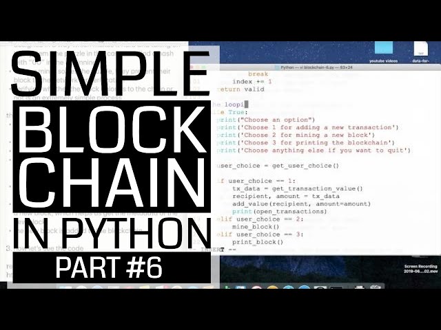 Creating Blockchain with Python #6 - Mining