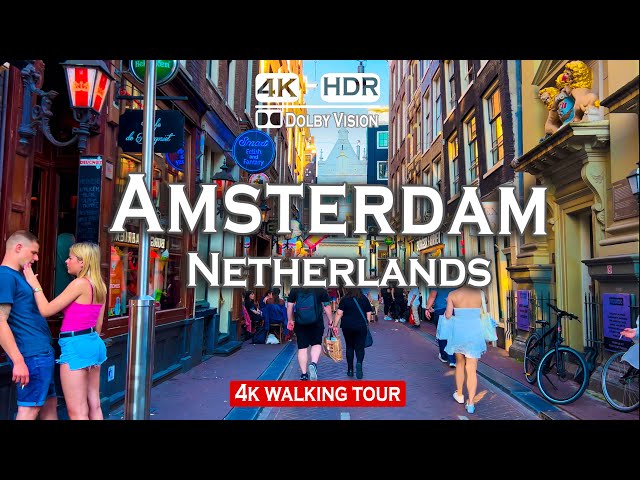 Amsterdam Walking Tour , Netherlands | 4K Summer Stroll Through the Canals & Culture