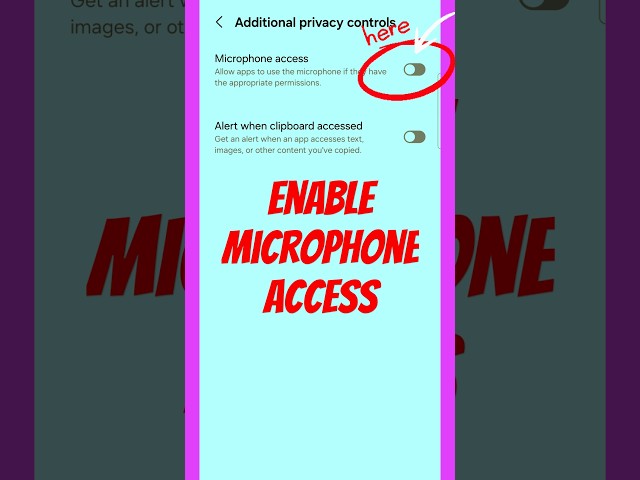 How to turn on microphone access on Android? #shortsfeed #shorts #trending #microphone