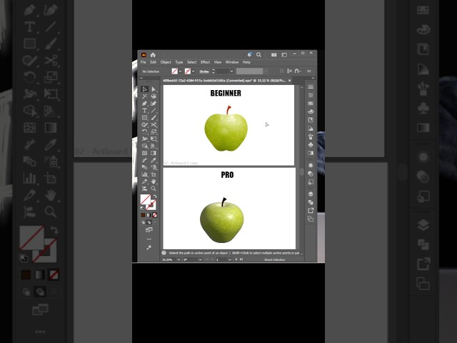 Adobe Illustrator 2026 - Tips for creating a 3D Green Apple like a PRO #short