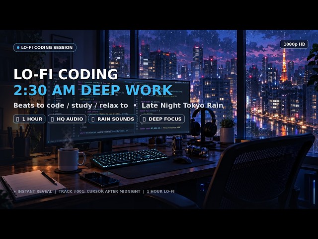 The World is asleep, but you have code to ship 🌧️ deep coding lofi