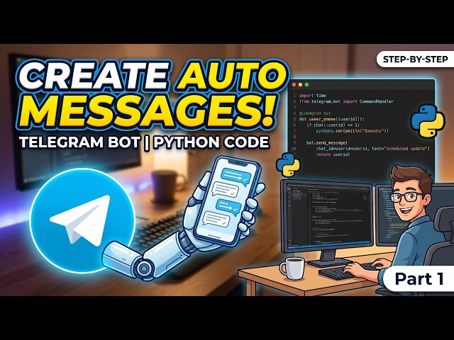 #1 How to create automate message in telegram bot with python code