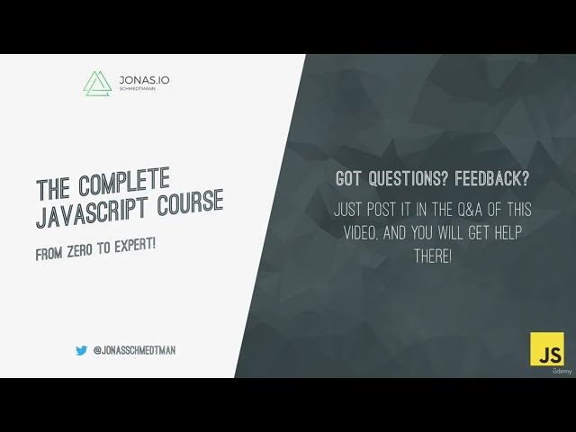Introduction | JavaScript Course  | Jonas Schmedtmann | Free Udemy Course