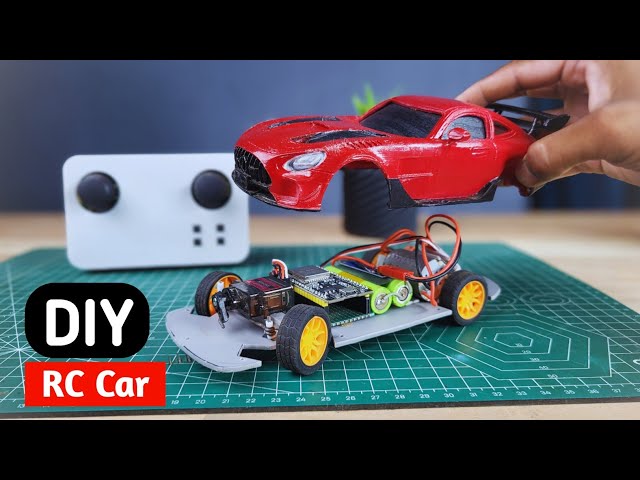 Homemade RC Car with Servo Steering and DC motor | Hitem3d | Ashwinprojects