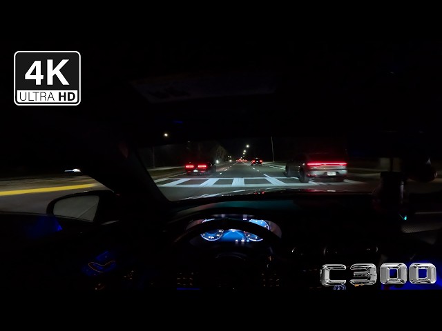 POV Late Night Drive In A MODDED Mercedes-Benz C300