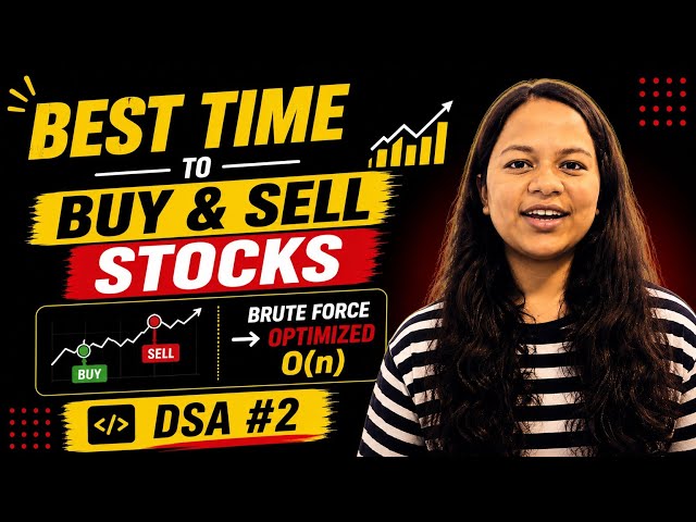 Lecture 2 | Best Time to Buy & Sell Stock in Hindi | Brute Force to O(n) | C++ DSA Interview