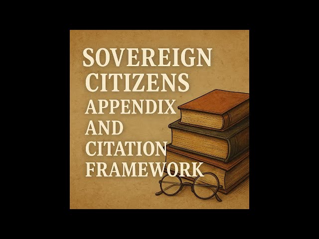 Sovereignty - Appendix And Citation Framework