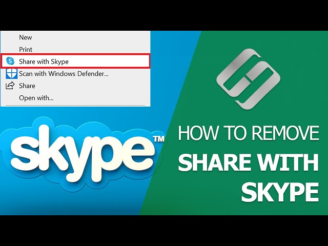 📋 How to Remove the Line “Share with Skype” From the Context Menu 🖥️
