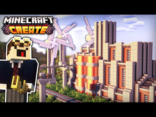I Built a WIND & STEAM POWER PLANT in Minecraft Create Mod