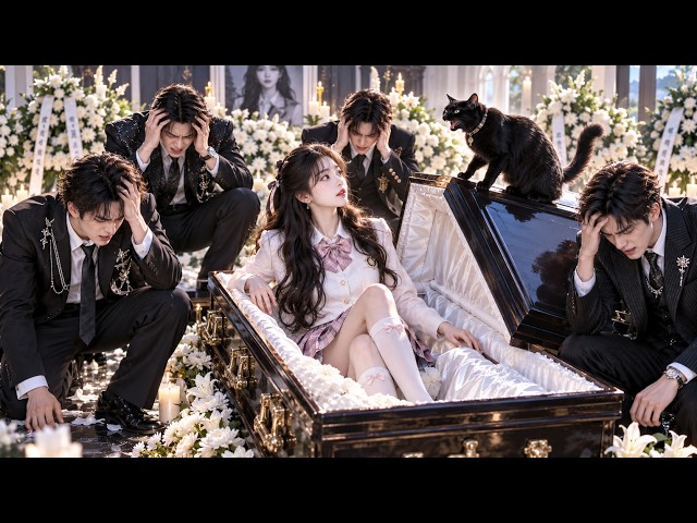 A black cat meows, she is reborn. She died for 4 brothers, cuts ties, they kneel for her return