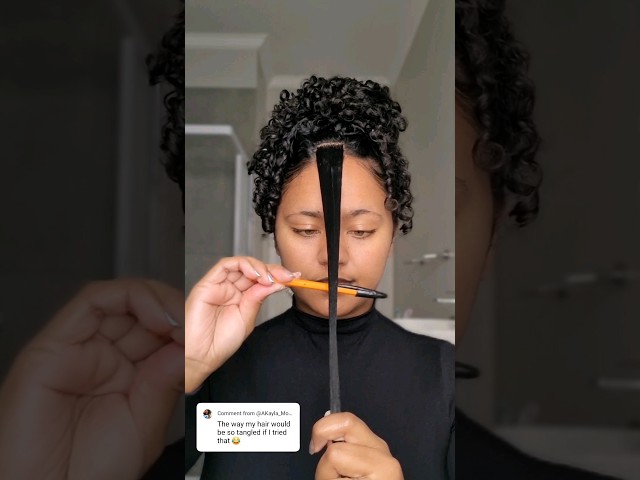 Try Using A Pen || Curl Tutorial #curls  #pen #curlyhair #hacks #tutorials #howto #hair #haircare