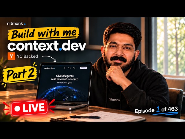 Vibe Coding a YC-Funded Startup — Context.dev | Episode 2