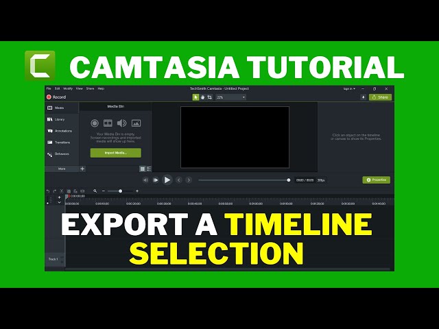 Camtasia Tutorial: How to Export or Render a Selection of a video in Camtasia