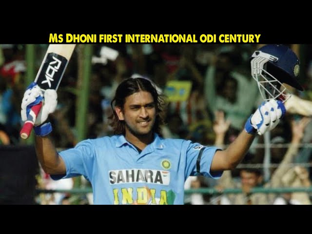 Ms Dhoni first international odi century 148 runs