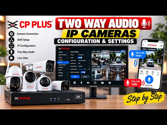 CP PLUS 2-Way Audio IP Camera Configuration & Settings | Complete Setup Guide 🔥