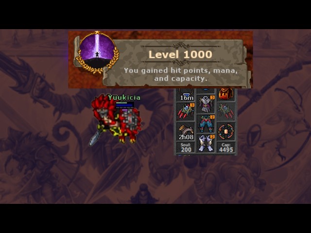 TIBIA STORY OF MY MONK LEVELS 950-1000 ZERO TO HERO