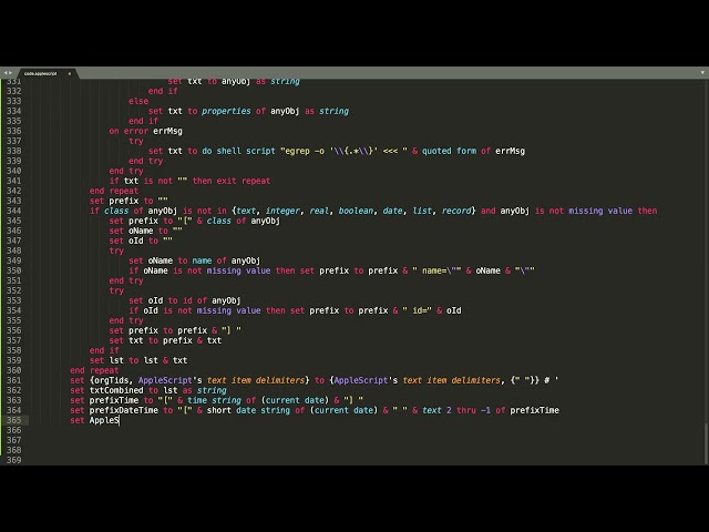 🎥 10 HOURS | AppleScript Code Typing Effect 🌟 | Developer Screen | Network Development Technology