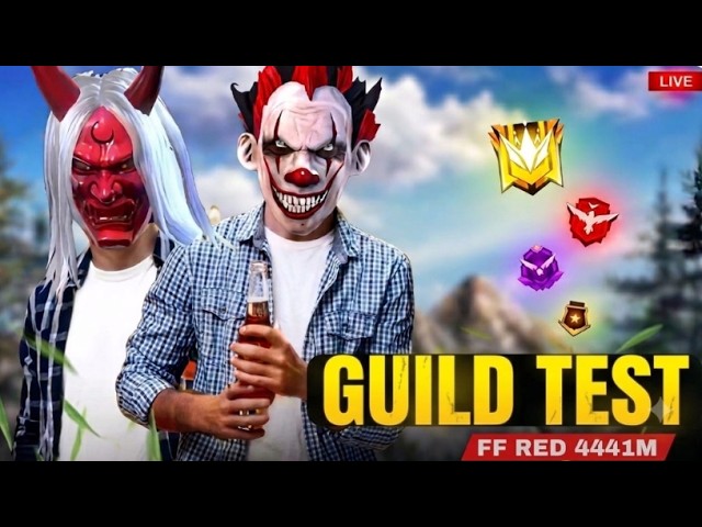 🔴 FREE FIRE LIVE 🔥 6v6 Custom Room + Grandmaster Push | FF RED 444 1M