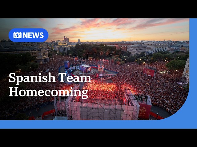 Spain's football team returns home after World Cup triumph | ABC NEWS