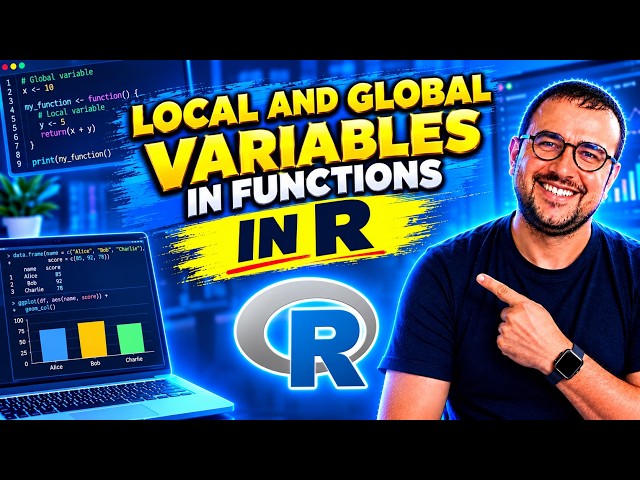 Local and global variables in functions in R programming language from scratch
